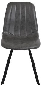 Καρέκλα Τραπεζαρίας FL4975 Fylliana Γκρί Τεχνόδερμα 45x45x90εκ. 4αδα 45x45x90 εκ.