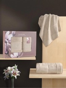 Stewehome Σετ 2 τεμαχίων πετσέτες μπάνιου με υφή μπαμπού 50x90 cm