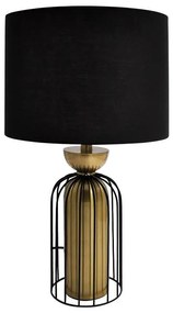 Table Lamp 23023 Fylliana Black - Gold 28x51 cm 28x28x51 εκ.