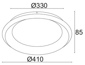 ΟΡΟΦΗΣ Φ/Σ LED 36W CCT 3470LM ΛΕΥΚΟ ΜΕΤΑΛΛΙΚΟ D41XH8,5CM DIANA