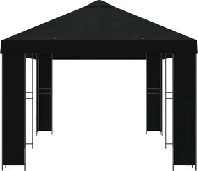 vidaXL Κήπος Γκαζebo 6 x 3 m Μαύρο Πολυεστέρας και Χάλυβας 190