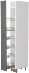 Επιδαπέδιο ντουλάπι ψηλό Tahoma K23-30-1KZ-Λευκό ματ - Γραφίτης - 30.00Χ60.00Χ235.00cm