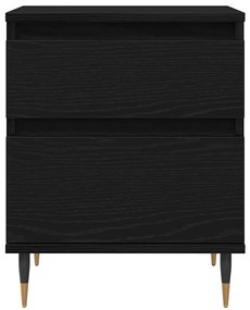 vidaXL Κομοδίνο Μαύρη δρυς 40 x 35 x 50 εκ. Επεξεργασμένο ξύλο