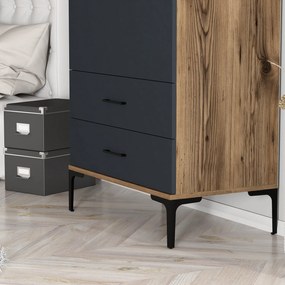 Διφυλλη Ντουλαπα Καρυδια/Αθρακι KUMSAL 47.5x80x201.4