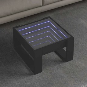 vidaXL Τραπεζάκι Σαλονιού Infinity LED Μαύρο 50x53x30 εκ.