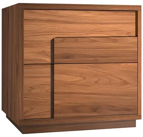 Κομοδίνο Inget pakoworld mdf σε καρυδί απόχρωση 50x40x48εκ