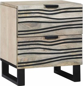 vidaXL Κομοδίνο Λευκό 40 x 33 x 46 εκ. Επεξεργασμένο Ξύλο