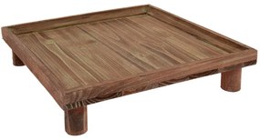 Δίσκος Ξύλινος 89289 30x30x6.5cm Brown Ξύλο