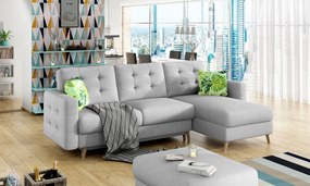 Γωνιακός καναπές Amelion-Γκρι Ανοιχτό