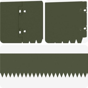 vidaXL Περίγραμμα γκαζόν 20 τμχ. 103 x 15 εκ Steel Λαδί