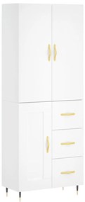 vidaXL Ντουλάπι Λευκό 69,5x34x180 εκ. από Επεξεργασμένο Ξύλο