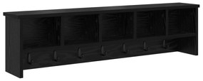 vidaXL Τοίχου Κρεμάστρα Μαύρη δρυς 100 x 16 x 26 εκ Επεξεργασμένο ξύλο