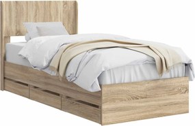 vidaXL Καλάθι με αποθήκη και κεφαλάρι Sonoma Δρυς 90 x 200 cm