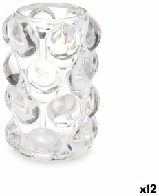 Κηροπήγιο Gift Decor Διαφανές Κρυστάλλινο 8,4 x 12,5 x 8,4 cm Μικροσφαίρες (12 Μονάδες)
