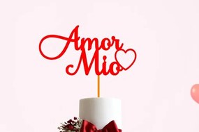 Σετ των 2 Intra απο ξύλο plywood 3mm-4mm πάχος Amor Mio Cake Topper Δίασταση 15x15 cm INTRAFABR-89407708