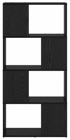 vidaXL Κέντρο ψυχαγωγίας Μαύρο 60 x 24 x 124 εκ Επεξεργασμένο ξύλο