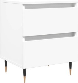 vidaXL Κομοδίνο Λευκό 40 x 35 x 50 εκ. από Επεξεργασμένο Ξύλο