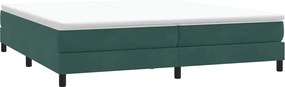 vidaXL Κρεβάτι Boxspring χωρίς Στρώμα Σκούρο Πράσινο 200x210εκ