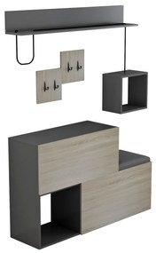 ΕΠΙΠΛΟ ΕΙΣΟΔΟΥ CERB HM8957.11 ΜΕΛΑΜΙΝΗ ΣΕ SONAMA-ΓΚΡΙ 120x20x72Υ εκ.