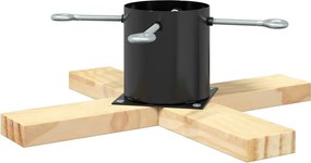 vidaXL Βάση Χριστουγεννιάτικου Δέντρου Μαύρο 50 x 50 x 16 cm