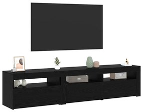 vidaXL Έπιπλα τηλεόρασης 2 pcs Μαύρη δρυς 180 x 35 x 40 εκ