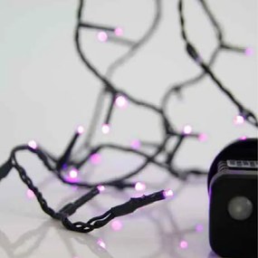 100 μωβ χριστουγεννιάτικα led λαμπάκια με πρόγραμμα 795cm IP44 εξωτερικής χρήσης