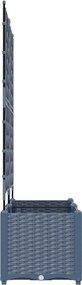 vidaXL Γλάστρα Κήπου 2 τμχ. Γκρι 80 x 40 x 143 εκ. PP