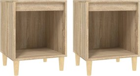 vidaXL Κομοδίνα 2 τεμ. Sonoma Δρυς 40 x 35 x 50 εκ.