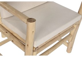 Κάθισμα Home ESPRIT Λευκό Μπεζ Φυσικό βαμβάκι 61 x 50 x 90 cm