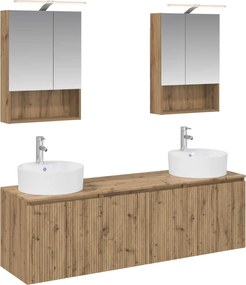 vidaXL Σετ Ντουλαπιών Μπάνιου 5 pcs Artisan Δρυς Επεξεργασμένο Ξύλο