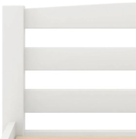 vidaXL Πλαίσιο Κρεβατιού Λευκό 140 x 200 εκ. από Μασίφ Ξύλο Πεύκου