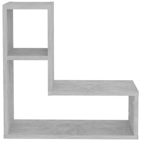vidaXL Ραφιέρες Τοίχου 2 τεμ. Γκρι Σκυροδ. 50x15x50εκ. από Επεξ. Ξύλο