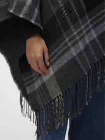 PONCHO γυναικείο Vero Moda JADIA Dark Grey Melange/BLACK/BIRCH