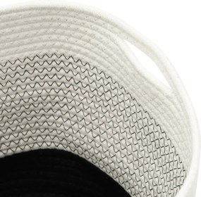 vidaXL Καλάθια Αποθήκευσης 2 τεμ. Ασπρόμαυρα από Βαμβάκι