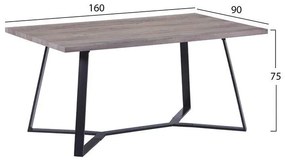 Σετ τραπεζαρίας C11255 5τμχ. με Τραπέζι ALDWIN MDF 160x90 &amp; Καρέκλες IVY Βελούδο Τιρκουάζ