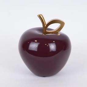 Μήλο Διακοσμητικό 752-28609 18x18x20.5cm Bordo-Gold Estheti Home Πολυρεσίνη