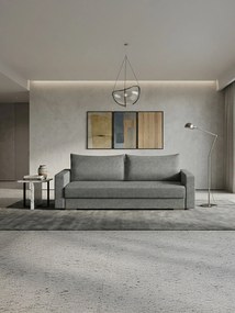 Καναπές Kleio Τριθέσιος-215φ 80β εκ.-Γκρι