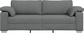 vidaXL 3-Θέσιος καναπές Σκούρο Γκρι 220 cm ύφασμα