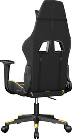 vidaXL Καρέκλα Gaming Μαύρο/Χρυσό από Συνθετικό Δέρμα