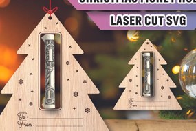 Σετ των 3 Intra απο ξύλο plywood 3mm-4mm πάχος Χριστουγεννιάτικο Money Holder Δίασταση 15x15 cm INTRAFABR-107312818