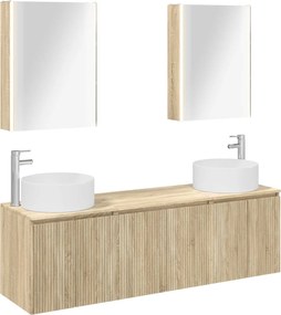 vidaXL Σετ Ντουλαπιών Μπάνιου 5 pcs Sonoma Δρυς Επεξεργασμένο Ξύλο