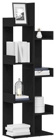 vidaXL Βιβλιοθήκη Μαύρη Δρυς 48x25,5x140 εκ. Φτιαγμένο από Ξύλο