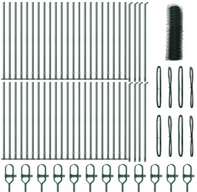 vidaXL Hexagon Fence Πράσινος 0.4x100 μ Ατσάλι