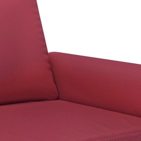 Πολυθρόνα Σαλονιού Μπορντό 60 εκ. Συνθετικό δέρμα - Κόκκινο
