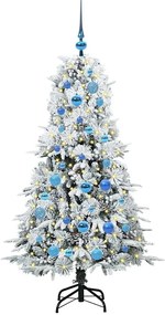 vidaXL Τεχνητό Χριστουγεννιάτικο Δέντρο με Άξονα με βάση Λευκό 150 cm