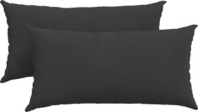 vidaXL Μαξιλάρι Καναπέ 2 pcs Μαύρο 80 x 40 cm ύφασμα