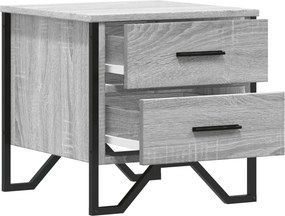 vidaXL Κομοδίνα 2 τεμ. Γκρι Sonoma 40x41x40 εκ. από Επεξεργ. Ξύλο