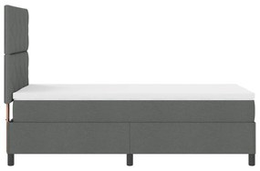 vidaXL Κρεβάτι με Σπαστό Ύφασμα Σκούρο Γκρι 100x200 εκ.