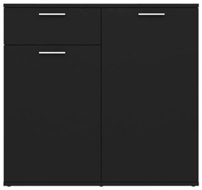 Ντουλάπι με Συρτάρι Μαύρο 80 x 36 x 75 εκ. από Μοριοσανίδα - Μαύρο