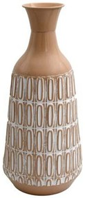 Βάζο 168-125-035 21x46cm Beige-White Μέταλλο